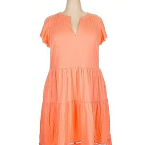 NWOT Lane Bryant Coral Tiered Dress